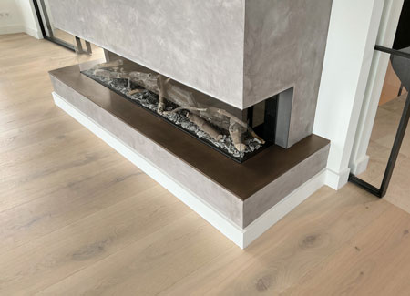 Kaminverkleidung Messing brüniert